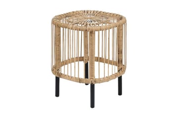 Rimouski Sidobord och Avlastningsbord Utomhus 40 cm Konstrotting - Beige/Svart - Utemöbler & utemiljö - Utebord & trädgårdsbord - Sidobord utomhus