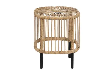 Rimouski Sidobord och Avlastningsbord Utomhus 40 cm Konstrotting - Beige/Svart - Utemöbler & utemiljö - Utebord & trädgårdsbord - Sidobord utomhus