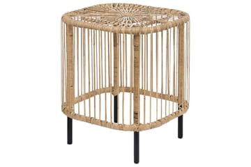 Rimouski Sidobord och Avlastningsbord Utomhus 40 cm Konstrotting - Beige/Svart - Utemöbler & utemiljö - Utebord & trädgårdsbord - Sidobord utomhus