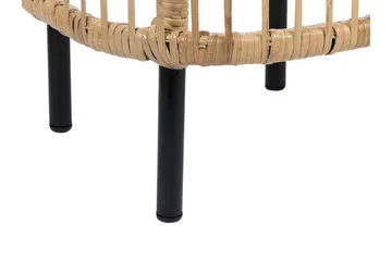 Rimouski Sidobord och Soffbord Utomhus 67 cm Trä Konstrotting - Natural/Svart - Utemöbler & utemiljö - Utebord & trädgårdsbord - Sidobord utomhus