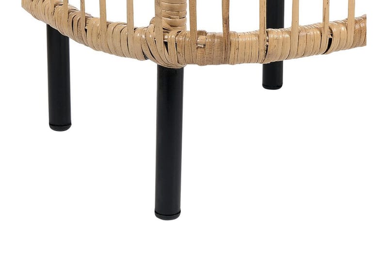 Rimouski Sidobord och Soffbord Utomhus 67 cm Trä Konstrotting - Natural/Svart - Utemöbler & utemiljö - Utebord & trädgårdsbord - Sidobord utomhus