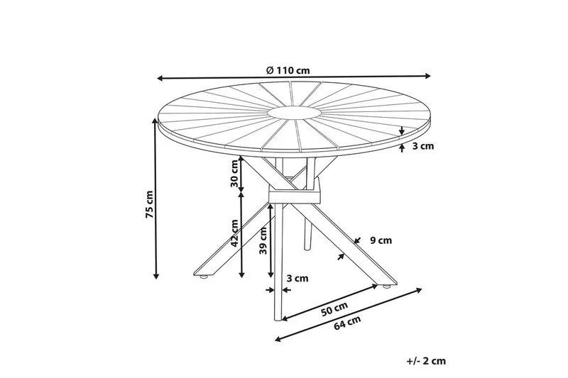 Runt bord Cissone - Utemöbler & utemiljö - Utebord & trädgårdsbord - Matbord utomhus