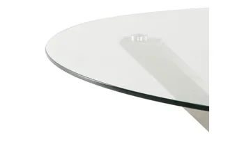 Runt bord Maletto - Silver/Transparent - Utemöbler & utemiljö - Utebord & trädgårdsbord - Matbord utomhus