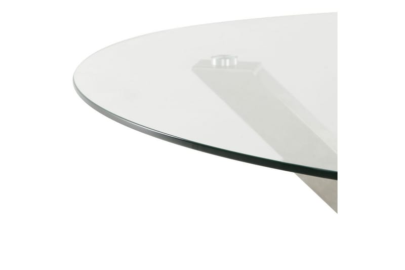 Runt bord Maletto - Silver/Transparent - Utemöbler & utemiljö - Utebord & trädgårdsbord - Matbord utomhus