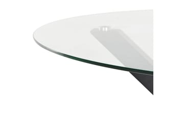 Runt bord Maletto - Svart, genomskinlig - Utemöbler & utemiljö - Utebord & trädgårdsbord - Matbord utomhus
