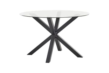 Runt bord Maletto - Svart, genomskinlig - Utemöbler & utemiljö - Utebord & trädgårdsbord - Matbord utomhus