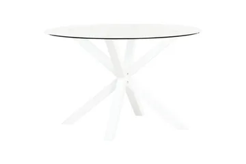 Runt bord Maletto - Vit, genomskinlig - Utemöbler & utemiljö - Utebord & trädgårdsbord - Matbord utomhus