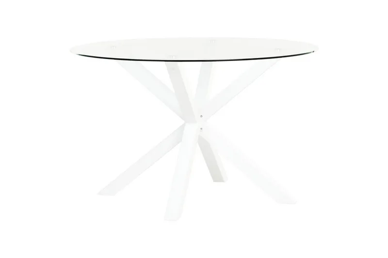 Runt bord Maletto - Vit, genomskinlig - Utemöbler & utemiljö - Utebord & trädgårdsbord - Matbord utomhus