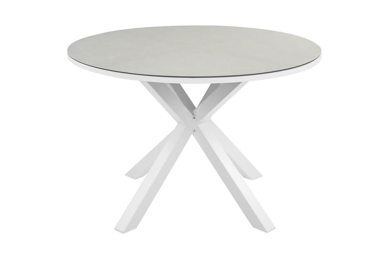 Runt bord Maletto Vit/Beige/Grå - Vit/Beige/Grå - Utemöbler & utemiljö - Utebord & trädgårdsbord - Matbord utomhus
