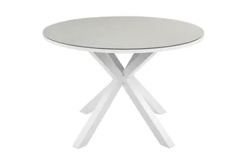 Runt bord Maletto Vit/Beige/Grå - Vit/Beige/Grå - Utemöbler & utemiljö - Utebord & trädgårdsbord - Matbord utomhus