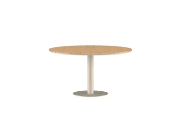 Runt matbord Croft 120 cm Utomhus - Beige - Utemöbler & utemiljö - Utebord & trädgårdsbord - Matbord utomhus