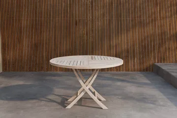 Runt matbord Kenya 120 cm Utomhus - vitputsad - Utemöbler & utemiljö - Utebord & trädgårdsbord - Matbord utomhus