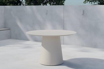 Runt matbord Lanzo 120 cm Utomhus - Beige - Utemöbler & utemiljö - Utebord & trädgårdsbord - Matbord utomhus