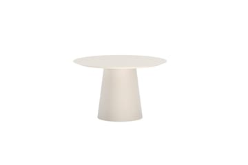 Runt matbord Lanzo 120 cm Utomhus - Beige - Utemöbler & utemiljö - Utebord & trädgårdsbord - Matbord utomhus