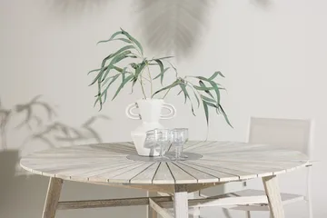 Runt Matbord Rives 150 cm Utomhus - Vitputsad - Utemöbler & utemiljö - Utebord & trädgårdsbord - Matbord utomhus