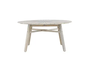 Runt Matbord Rives 150 cm Utomhus - Vitputsad - Utemöbler & utemiljö - Utebord & trädgårdsbord - Matbord utomhus
