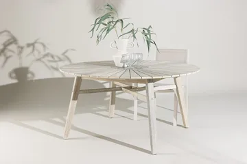 Runt Matbord Rives 150 cm Utomhus - Vitputsad - Utemöbler & utemiljö - Utebord & trädgårdsbord - Matbord utomhus