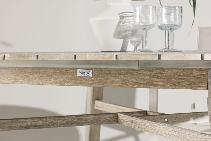 Runt Matbord Rives 150 cm Utomhus - Vitputsad - Utemöbler & utemiljö - Utebord & trädgårdsbord - Matbord utomhus