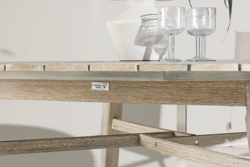 Runt Matbord Rives 150 cm Utomhus - Vitputsad - Utemöbler & utemiljö - Utebord & trädgårdsbord - Matbord utomhus