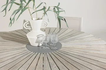 Runt Matbord Rives 150 cm Utomhus - Vitputsad - Utemöbler & utemiljö - Utebord & trädgårdsbord - Matbord utomhus