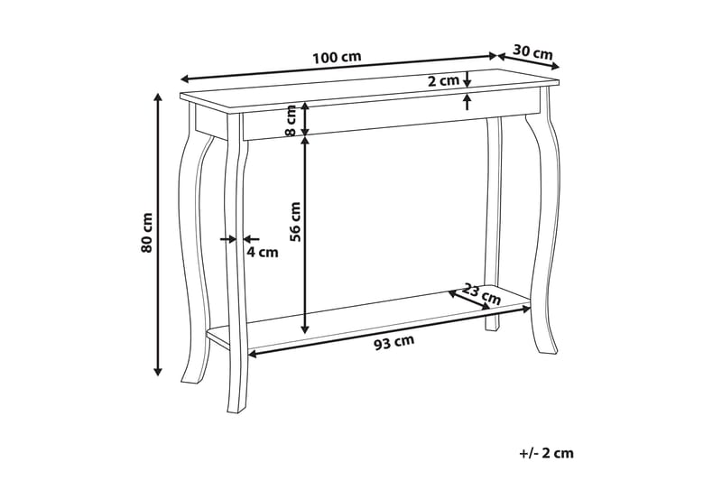 Boldman Avlastningsbord Utomhus och Sidobord Utomhus 100 cm Trä - Svart - Utemöbler & utemiljö - Utebord & trädgårdsbord - Sidobord utomhus