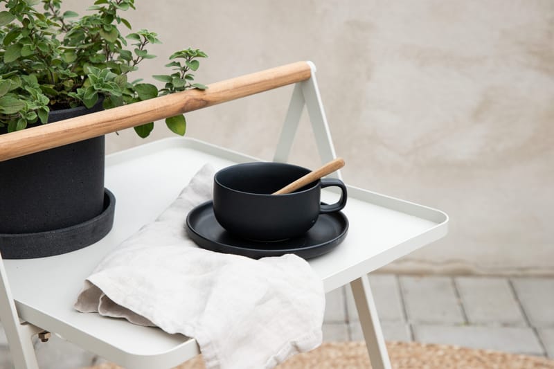 Clarin Hopfällbart Sidobord och Avlastningsbord Utomhus 45 cm - Beige - Utemöbler & utemiljö - Utebord & trädgårdsbord - Sidobord utomhus