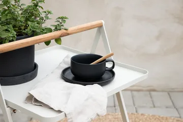 Clarin Hopfällbart Sidobord och Avlastningsbord Utomhus 45 cm - Beige - Utemöbler & utemiljö - Utebord & trädgårdsbord - Sidobord utomhus