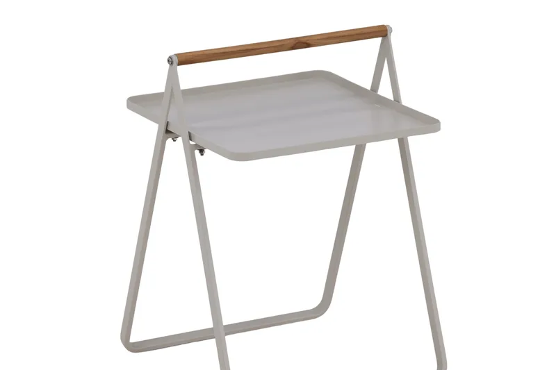 Clarin Hopfällbart Sidobord och Avlastningsbord Utomhus 45 cm, Beige