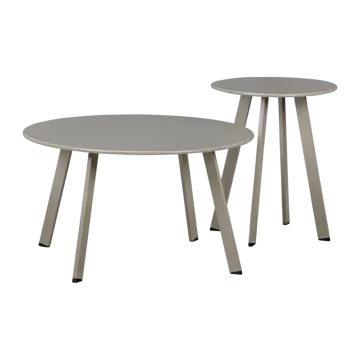 Sidobord Fer 49 cm Rund Utomhus - Sand - Utemöbler & utemiljö - Utebord & trädgårdsbord - Sidobord utomhus