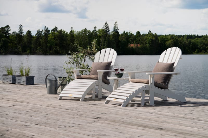 Sidobord Hillerstorp Tennessee Ø50 cm - Vit - Utemöbler & utemiljö - Utebord & trädgårdsbord - Sidobord utomhus