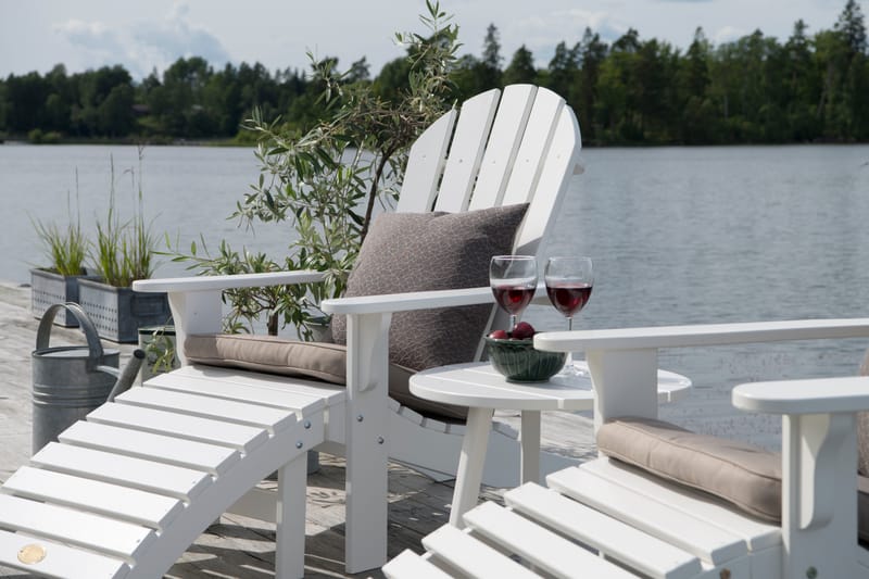 Sidobord Hillerstorp Tennessee Ø50 cm - Vit - Utemöbler & utemiljö - Utebord & trädgårdsbord - Sidobord utomhus