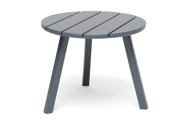 Hillerstorp Tennessee Runt Sidobord och BlomUtebord Utomhus 50 cm Trä, Grå