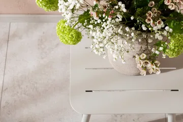 Lina Sidobord och BlomUtebord Utomhus 40 cm Teak Trä - Beige - Utemöbler & utemiljö - Utebord & trädgårdsbord - Sidobord utomhus