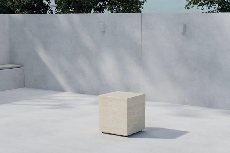 Sidobord Lissabon 40 cm Utomhus, Beige