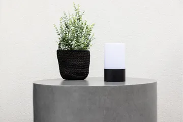 Lissabon Runt Sidobord och BlomUtebord Utomhus 60 cm - Grå - Utemöbler & utemiljö - Utebord & trädgårdsbord - Sidobord utomhus