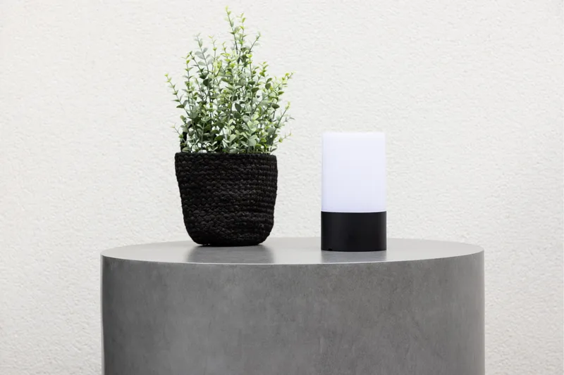 Lissabon Runt Sidobord och BlomUtebord Utomhus 60 cm - Grå - Utemöbler & utemiljö - Utebord & trädgårdsbord - Sidobord utomhus