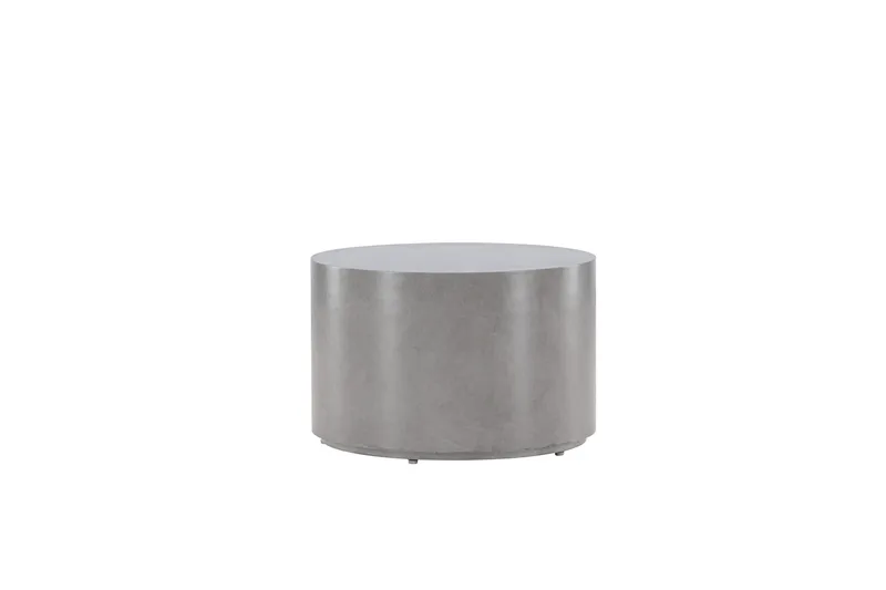 Lissabon Runt Sidobord och BlomUtebord Utomhus 60 cm - Grå - Utemöbler & utemiljö - Utebord & trädgårdsbord - Sidobord utomhus