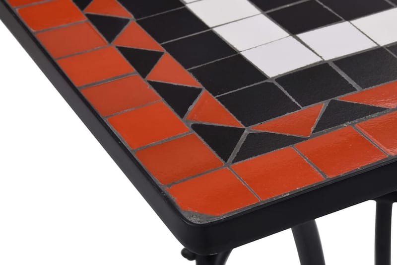 Mosaikbord terrakotta och vit 60 cm keramik - Brun - Sidobord utomhus