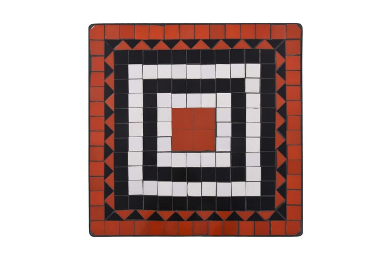 Mosaikbord terrakotta och vit 60 cm keramik - Brun - Sidobord utomhus