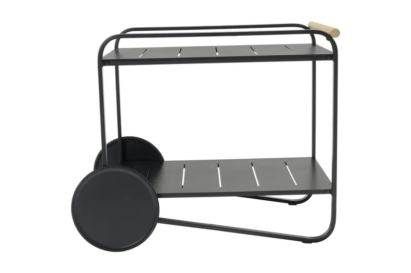 Portals RullUtebord och Serveringsvagn Utomhus 92 cm - Svart - Utemöbler & utemiljö - Utebord & trädgårdsbord - Sidobord utomhus