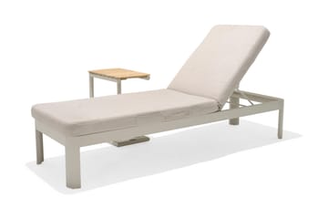 Portals Sidobord och Avlastningsbord Utomhus 47 cm Teak Trä - Vit - Utemöbler & utemiljö - Utebord & trädgårdsbord - Sidobord utomhus