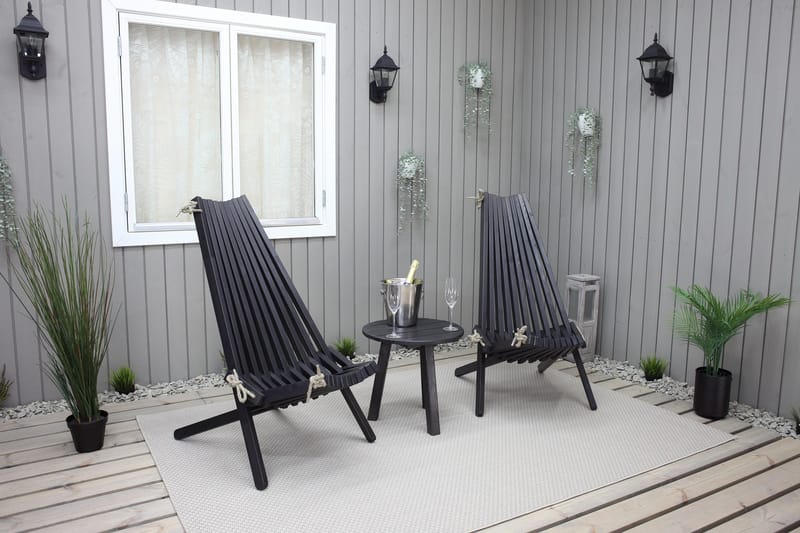 Rolston Sidobord och BlomUtebord Utomhus 50 cm Trä - Blå - Utemöbler & utemiljö - Utebord & trädgårdsbord - Sidobord utomhus