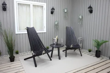 Rolston Sidobord och BlomUtebord Utomhus 50 cm Trä - Blå - Utemöbler & utemiljö - Utebord & trädgårdsbord - Sidobord utomhus