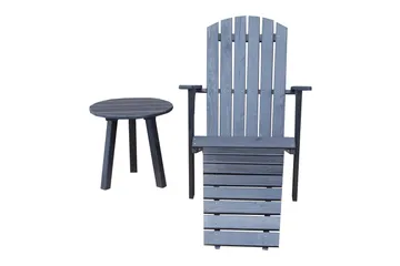 Rolston Sidobord och BlomUtebord Utomhus 50 cm Trä - Blå - Utemöbler & utemiljö - Utebord & trädgårdsbord - Sidobord utomhus