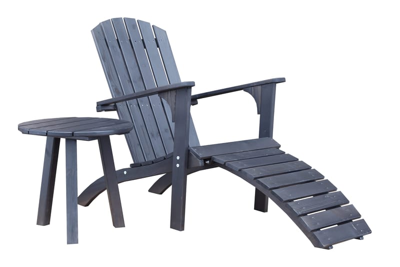 Rolston Sidobord och BlomUtebord Utomhus 50 cm Trä - Blå - Utemöbler & utemiljö - Utebord & trädgårdsbord - Sidobord utomhus