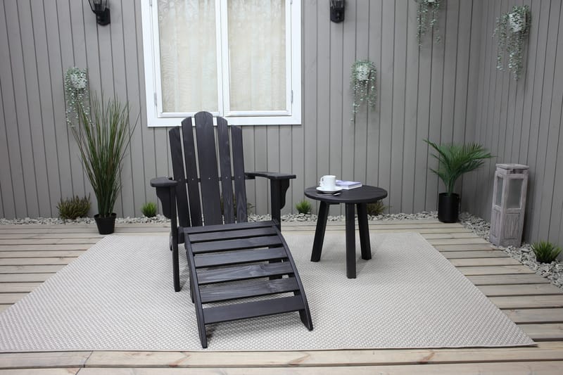 Rolston Sidobord och BlomUtebord Utomhus 50 cm Trä - Blå - Utemöbler & utemilj ö - Utebord & trädgårdsbord - Sidobord utomhus