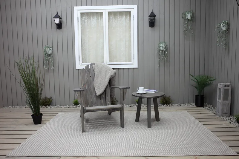 Rolston Sidobord och BlomUtebord Utomhus 50 cm Trä - Grå - Utemöbler & utemiljö - Utebord & trädgårdsbord - Sidobord utomhus