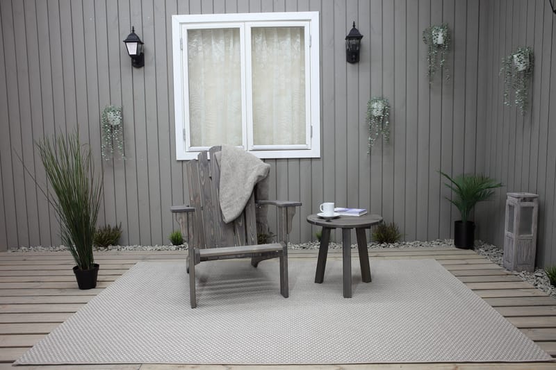 Rolston Sidobord och BlomUtebord Utomhus 50 cm Trä - Grå - Utemöbler & utemiljö - Utebord & trädgårdsbord - Sidobord utomhus