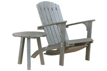 Rolston Sidobord och BlomUtebord Utomhus 50 cm Trä - Grå - Utemöbler & utemiljö - Utebord & trädgårdsbord - Sidobord utomhus