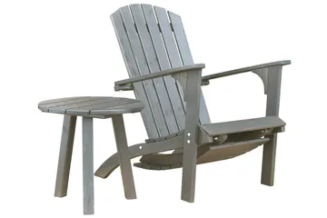 Rolston Sidobord och BlomUtebord Utomhus 50 cm Trä - Grå - Utemöbler & utemiljö - Utebord & trädgårdsbord - Sidobord utomhus